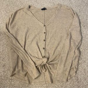 Urban Outfitters Button Waffle Top